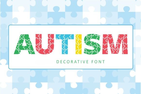 Autism Decorative Font for Makers