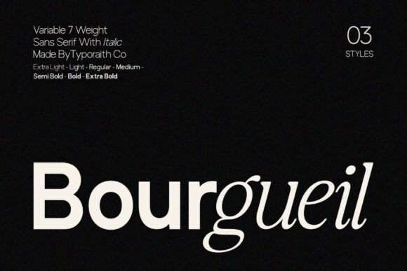 Bourgueil: A Modern Variable Sans Serif for Campaigns