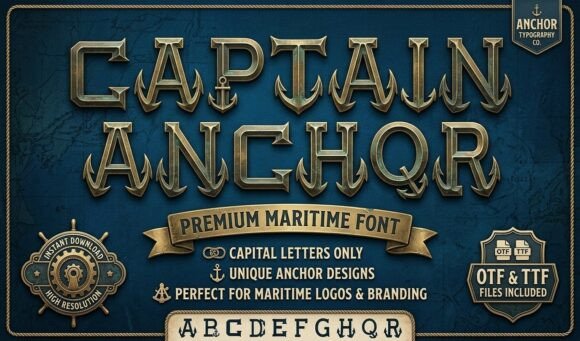 Captain Anchor: A Bold Nautical Typeface for Brands
