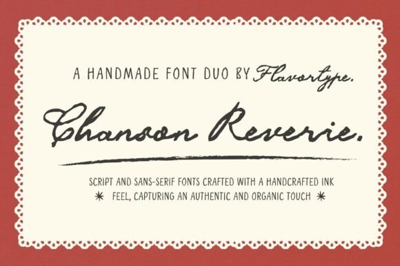 Chanson Reverie: A Handmade Font Duo for Branding