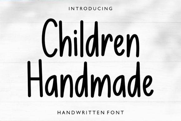 Children Handmade Font for Small Business Branding