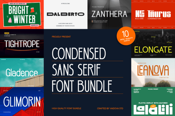 Condensed Sans Serif Typeface for Bold Web Design