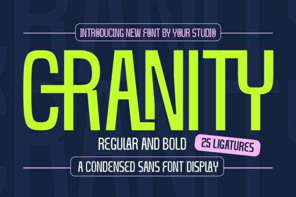 Cranity: A Modern Condensed Sans Serif Font for Web Design