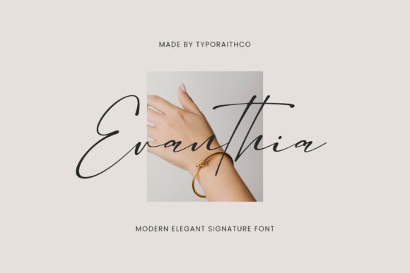 Evanthia: A Modern Signature Font for Elegant Branding