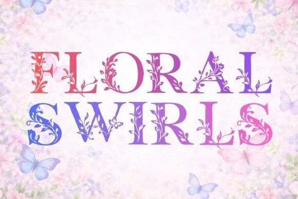 Floral Swirls Typeface for Elegant Branding