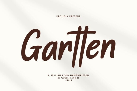 Gartten: A Modern Script Handwritten Typeface