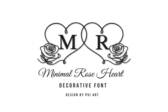 Minimal Rose Heart: A Romantic Serif Typeface for Makers