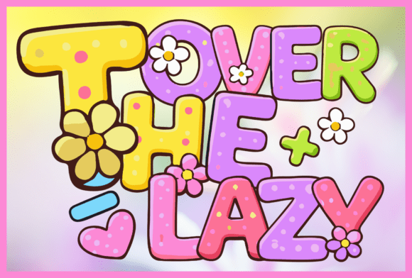 Over the Lazy: A Spring Flower Font for Makers