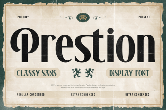 Prestion: A Condensed Sans Serif Typeface for Bold Branding