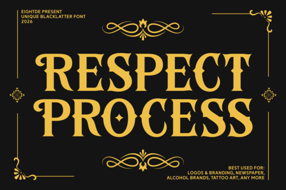 Respect Process: The Ultimate Blackletter Typeface for Edgy Branding