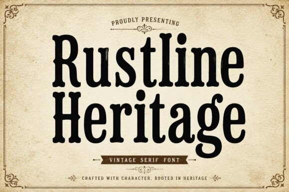 Rustline Heritage Serif Font for Editorial Design