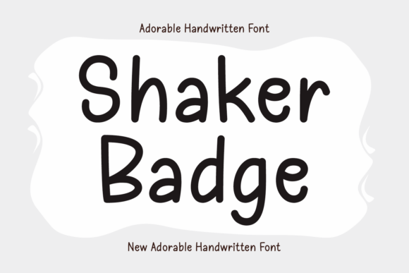 Shaker Badge Font for Handmade Crafters