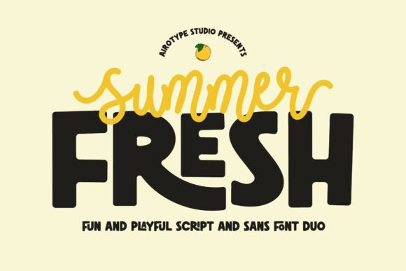 Summer Fresh: A Bold Script Duo for Cheerful Branding