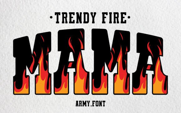 Trendy Fire Typeface for Bold Web Design
