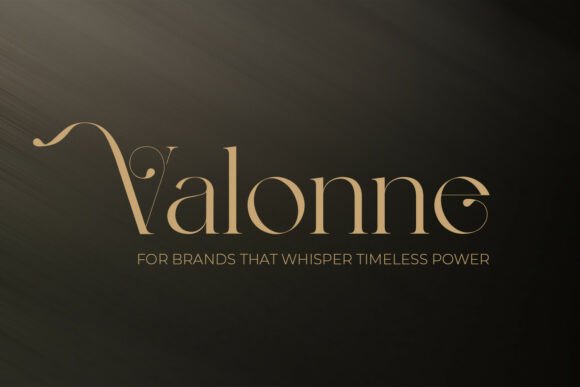 Valonne Typeface for Timeless Branding