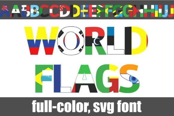 World Flags Typeface for Bold Web Design